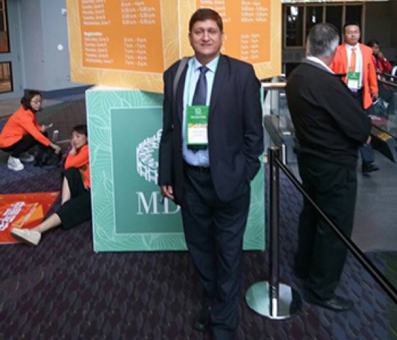 At the welcome desk